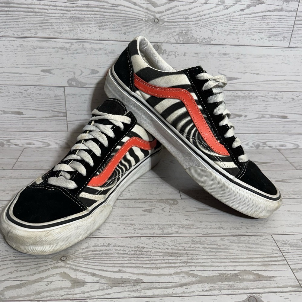 Vans 36 Old Skool Swirl Black Fiery Coral Unisex Shoes 721454 Men Women 8.5 Sk8r